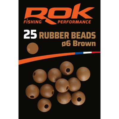 ROK Rubber Beads Marron (x25)