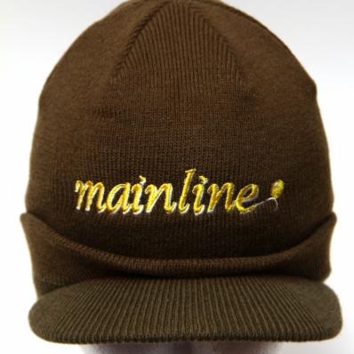 MAINLINE Beanie Hat Two Tone Olive Green