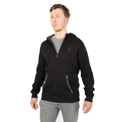 FOX Lightweight Black / Camo Print Zip Hoody