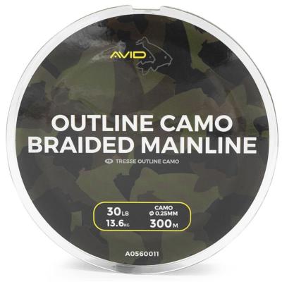 AVID CARP Outline Camo Braided Mainline 0.25mm (300m)