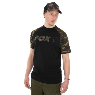 FOX Black  / Camo Raglan T-shirt