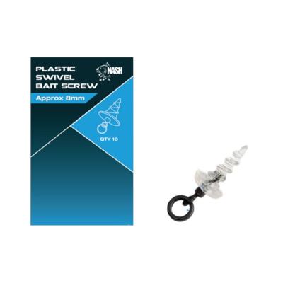 NASH Plastic Swivel Bait Screw 8mm (x10)