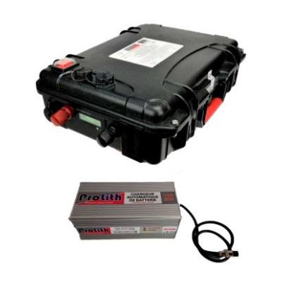 PROLITH Batterie Valise Lithium Ion Polymère 12V 120Ah + Chargeur