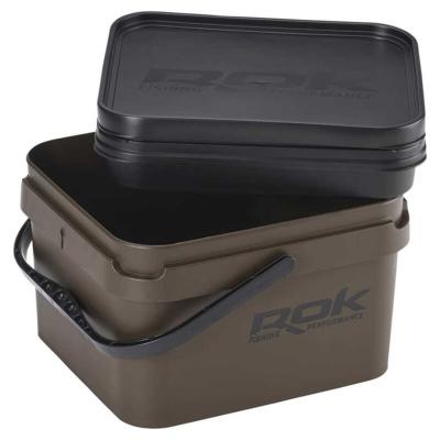 ROK Square Bucket Kaki 10L + Cuvette + Couvercle