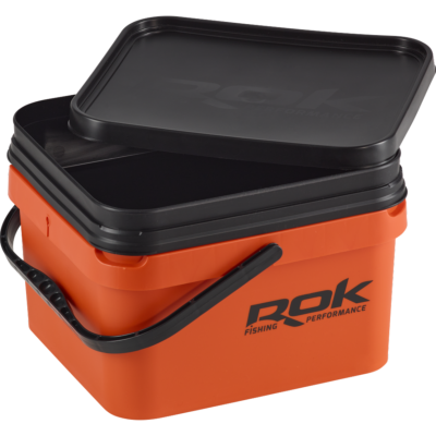 ROK Square Bucket Orange 10L + Cuvette + Couvercle