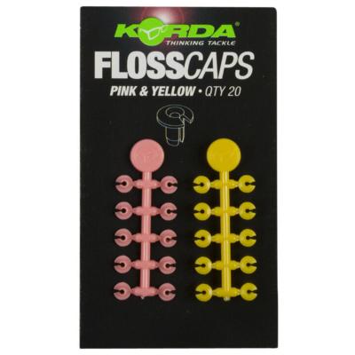 KORDA Floss Caps Pink / Yellow (x20)