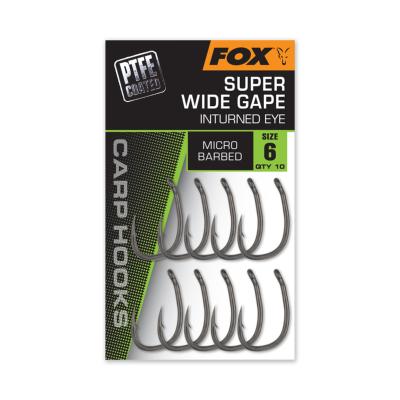 FOX Hameçons Super Wide Gape (inturned Eye) (x10)