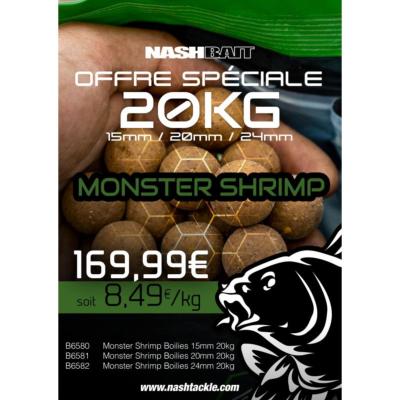NASH Pack Monster Shrimp Boilie (4 x 5kg)