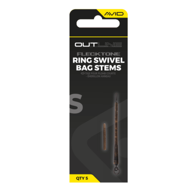 AVID CARP Outline Flecktone Bag Stems Ring Swivel Short (x5)