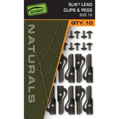 FOX Edges Naturals Size 10 Slik Lead Clip & Pegs (x10)