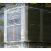 ROK Kit Caisse de Rangement Transparent + Couvercle Noir
