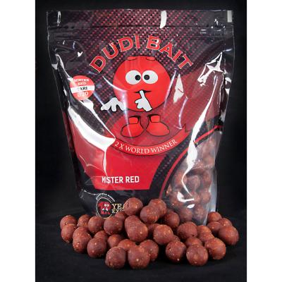 DUDI BAITS Bouillettes Mister Red Super Hot Dur (1kg)