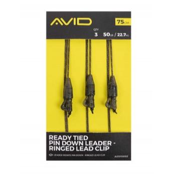 AVID CARP Ready Tied Pin Down Leader Ringed Lead Clip (x3)