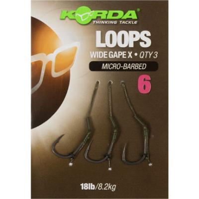 KORDA Loop Rigs DF Wide Gape X (x3)