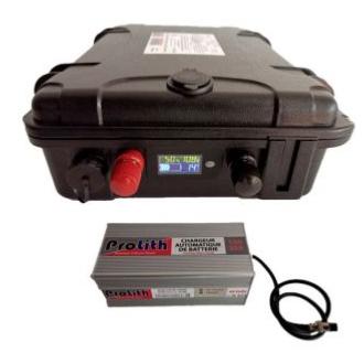PROLITH Batterie Valise Lithium Ion Polymère 12V 80Ah + Chargeur