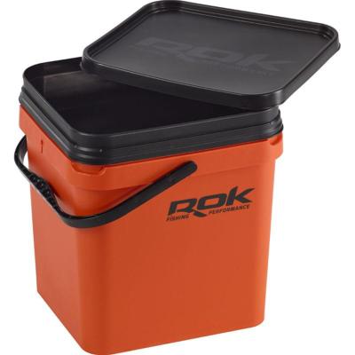ROK Square Bucket Orange 17L + Cuvette + Couvercle