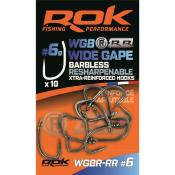 ROK Hameçons Wide Gape X-Tra Resharpenable Reinforced B (x10)