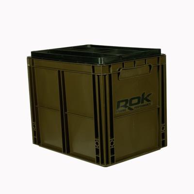 ROK Kit Caisse de Rangement Kaki + Couvercle Noir