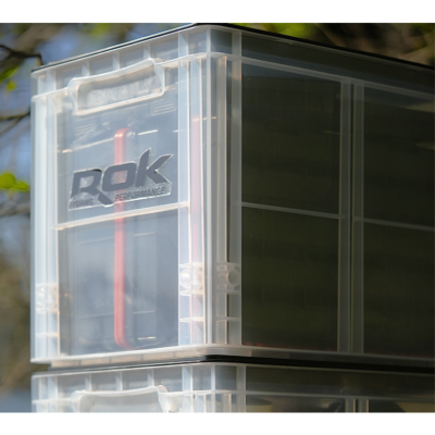ROK Kit Caisse de Rangement Transparent + Couvercle Noir
