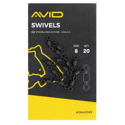 AVID CARP Size 8 Swivels (x20)