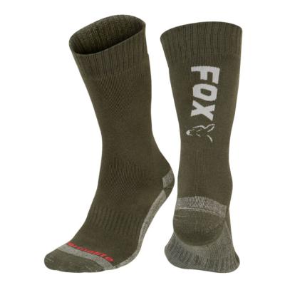 FOX Green / Silver Thermolite Long Socks