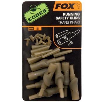 FOX Edges Running Safety Clips Trans Khaki (x8)