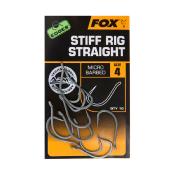 Fox Edges Stiff Rig Straight Hooks (x10)