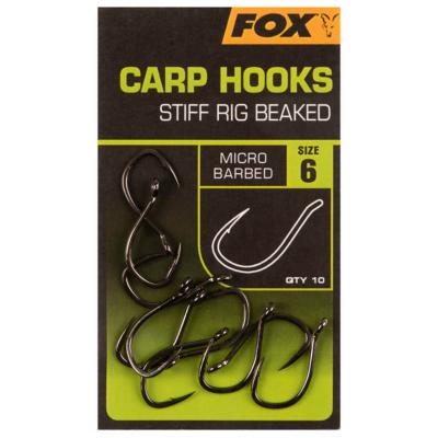 FOX Carp Hooks Stiff Rig Beaked (x10)