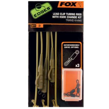 FOX Edges Lead Clip Tubing Rigs With Quick Change Kit (x3)