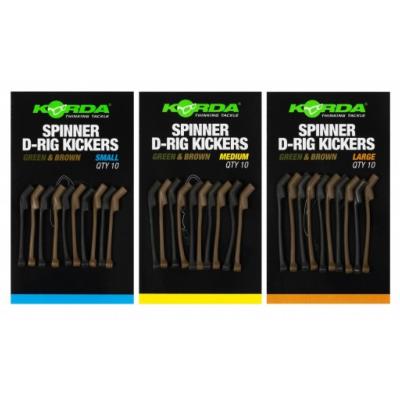 KORDA Spinner D-rig Kickers Green / Brown (x10)