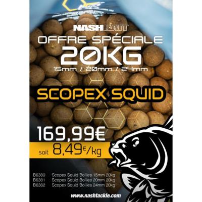 NASH Pack Scopex Squid Boilies (4 x 5kg)