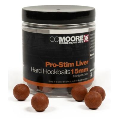 CC MOORE Hard Hookbaits Pro-stim Liver 15mm (x50)