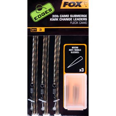FOX Edges Submerge Leaders Kwik Change Camo (x3)