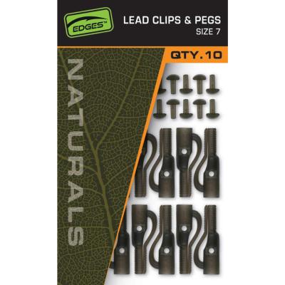 FOX Edges Naturals Size 7 Lead Clips & pegs (x10)