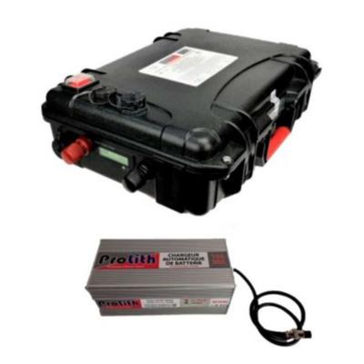 PROLITH Batterie Valise Lithium Ion Polymère 12V 120Ah + Sortie Régulée 12V + Chargeur