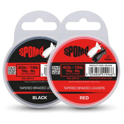 SPOMB Tapered Braided Leaders 40lbs-18lbs (x3)