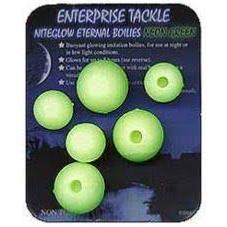 ENTERPRISE TACKLE Eternal Boilie Mixed Niteglow Green (x6)