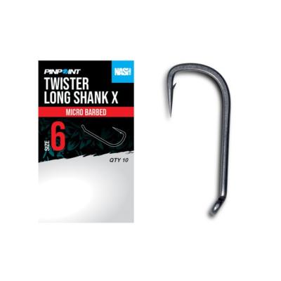 NASH Hameçons Pinpoint Twister Long Shank X (x10)
