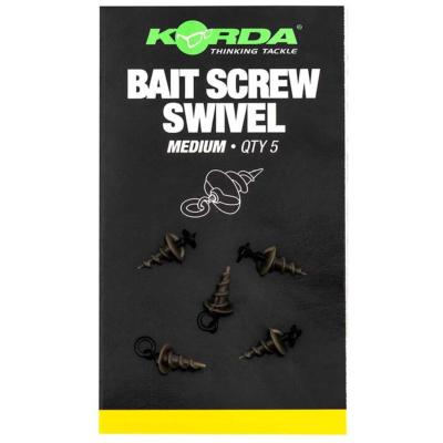 KORDA Micro Ring Swivel Bait Screw Medium (x5)