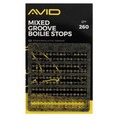 AVID CARP Mixed Groove Boilie Stops (x260)