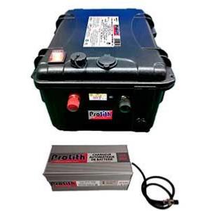 PROLITH Batterie Valise Lithium Ion Polymère 12V 160Ah + Sortie Régulée 12V + Chargeur