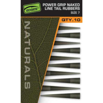 FOX Edges Naturals Power Grip Naked Line Tail Rubbers size 7 (x10)