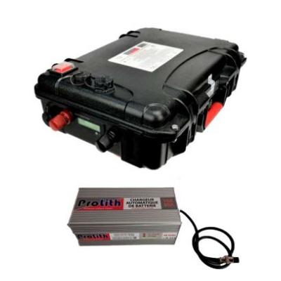 PROLITH Batterie Valise Lithium Ion Polymère 12V 80Ah + Sortie Régulée 12V + Chargeur