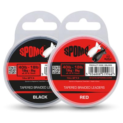 SPOMB Tapered Braided Leaders 40lbs-18lbs (x3)